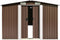 vidaXL - Tuinschuur - 257x489x181 - cm - metaal - bruin