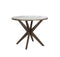 Yoi - Calma high dining tafel dia. 120 cm aluminium bronze/travertin