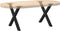 vidaXL - Salontafelpoten - 2 - st - X-vormig - 38x(42-43) - cm - staal - zwart