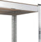 vidaXL - Opbergrek - 5-laags - 2 - st - staal - en - bewerkt - hout - zilverkleurig