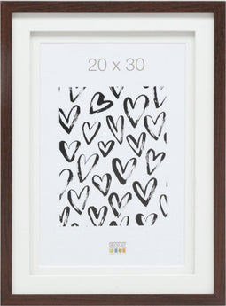 Deknudt Frames fotolijst S65KQ1 - bruin met passe-partout - foto 20x30