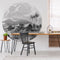 WallArt Behangcirkel - Landscape of Guadeloupe - Ø 190 cm - Cirkel Behang - Rond Behang