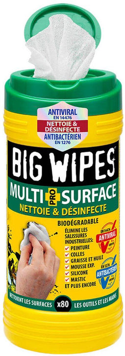 Big Wipes - Vochtige Doekjes - Biologisch Afbreekbaar - Wit (80 stuks)