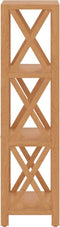 vidaXL - Opbergrek - 4-laags - 40x30x112 - cm - massief - eikenhout