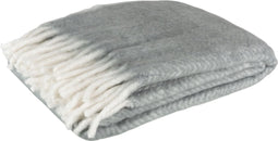 J-Line Plaid alpha - polyester - grijs & wit - 190 x 136 cm - woonaccessoires