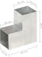 vidaXL - Paalverbinding - L-vorm - 101x101 - mm - gegalvaniseerd - metaal