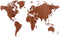MiMi Innovations® Exclusieve Houten Wereldkaart - Muurdecoratie - Wanddecoratie - Muursticker - 130x78 cm/51.2x30.8 inch - Sapele