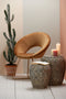 Light & Living Stoel Charlie - Karamel/Goud - Velvet