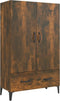 vidaXL - Hoge - kast - 70x31x115 - cm - bewerkt - hout - grijs - sonoma - eikenkleurig