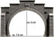 NOCH 34852 PROFI plus N Tunnelportaal 2-sporig Hardschuim model, Geverfd