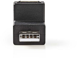Nedis CCGB60940BK - USB A naar USB A Adapter - Voorkomt kabelbreuken - Zwart
