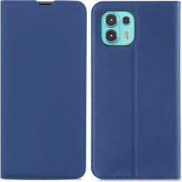 iMoshion Hoesje Geschikt voor Motorola Edge 20 Lite Hoesje Met Pasjeshouder - iMoshion Slim Folio Bookcase - Donkerblauw