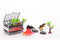 John Toys Dinosaurussen in kooi - 10 delig - Afmeting 11 x 8 x 8 cm (10 stuks)