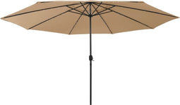 vidaXL - Parasol - met - LED-verlichting - 400 - cm - taupe