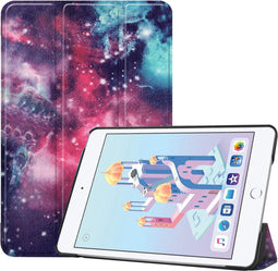 imoshion Tablet Hoes - Geschikt voor iPad Mini 5 (2019) / Mini 4 (2015) (2015) - Design Trifold Bookcase - Space
