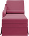 vidaXL - Chaise - longue - met - bolster - en - rechterarmleuning - fluweel - wijnrood