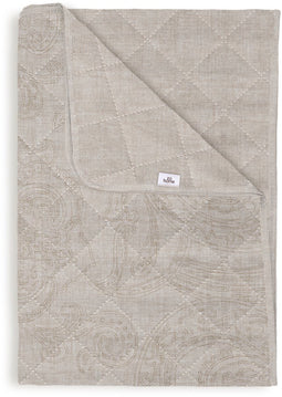 Zohome Bed Sprei Paisley-bedsprei - Bedsprei 2 persoons - Paisley print - 270x260 - Beige