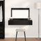 vidaXL - Wand-Montage - Make-Up - Tafel - in - Zwart - Eik, - 100x40x70 - cm