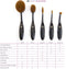 Rio BROM - Microfibre make-up kwasten set - 5-delig - zwart en bruin (5 stuks)