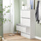 SoBuy FSR134-W - Schoenenkast met Bank - 2 Kleppen 2 Lades - Wit