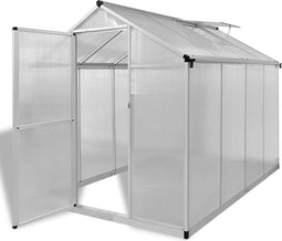 vidaXL - Tuinkas - met - basisframe - 4,6 - m² - versterkt - aluminium