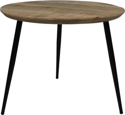 HSM Collection Salontafel Bern Rond Ø60cm Naturel/Zwart Mangohout/Metaal