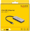 Delock 64261 - USB 3.2 Gen 1 Type-C Hub - 4 poorten 10000 Mbit/s - Zwart Grijs