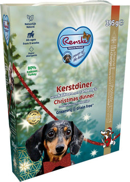 Renske Vers Vlees - Kerst Limited Edition - Hondenvoer - 395 gr - 10 stuks