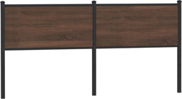 vidaXL - Hoofdbord - 180 - cm - bewerkt - hout - en - staal - bruin - eikenkleurig