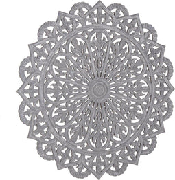 Wanddecoratie Grijs Hout Hout MDF 90 x 1 x 90 cm