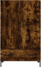 vidaXL - Hoge - kast - 69,5x31x115 - cm - bewerkt - hout - gerookt - eikenkleurig