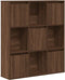 vidaXL - Boekenkast - 89x24x101,5 - cm - bewerkt - hout - bruin - eikenkleurig