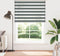 vidaXL - Zebra - rolgordijn - 155x200 - cm - stofbreedte - 150,9 - cm - donkergrijs