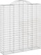 vidaXL - Schanskorven - 4 - st - gewelfd - 200x50x220/240 - cm - ijzer
