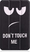 iMoshion Tablet Hoes Geschikt voor Nokia T10 - iMoshion Design Trifold Bookcase - Zwart /Don't touch