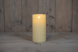 Anna's Collection - IVOOR KAARS WAX RUSTIEK BEWEGENDE VLAM 10X20CM...