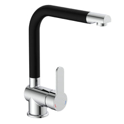 SCHÜTTE Rio - Keukenkraan - Hoge draaibare uitloop - Chroom/mat zwart