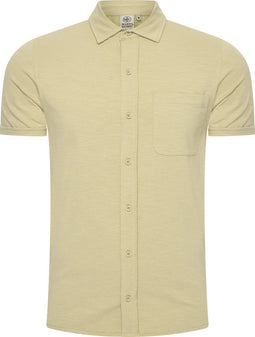 Mario Russo Korte Mouwen Overhemd - Polo Shirt Heren - Licht olijfgroen - L