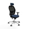 Piqueras y Crespo 1D086G2 - Bureaustoel - Hoogteverstelbaar met armleuning en hoofdsteun - Marineblauw