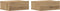 vidaXL - Nachtkastjes - 2 - st - zwevend - 40x32x15 - cm - hout - artisanaal - eiken