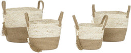 Basket spelset Home ESPRIT Natuurlijk Lichtbruin Jute Modern 40 x 40 x 41 cm