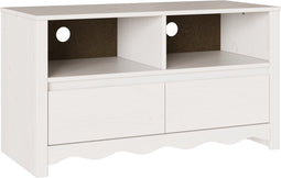 vidaXL - TV - Meubel - 'DRAMMEN'Wit - 99x43x55 - cm - Massief - Hout - Grenen