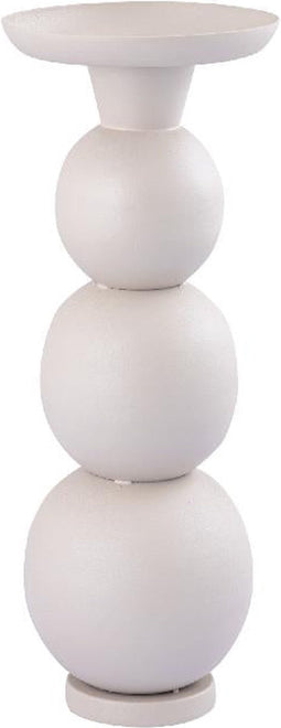 PTMD Kandelaar Shannan - 20x20x52 cm - Ijzer - Creme