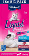 Vitakraft Liquid Snack Multipack - Kattensnack - Leverworst Zalm 16x15 g