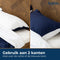 Kalm Kussensloop - 60x70 cm - 100% Katoen - Vochtregulerend - Blauw/Wit