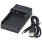 Battery charger suitable for Casio NP-40, Pentax LB-060, Casio EX-Z30, Casio EX-Z400, USB charger wi