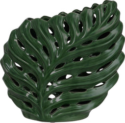 J-Line vaas Schuin Tropical - keramiek - groen