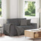 vidaXL - Loveseat - bank - 120 - cm - corduroy - stof - donkergrijs