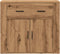 vidaXL - Dressoir - 80x33x70 - cm - bewerkt - hout - artisanaal - eikenkleurig
