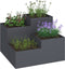 vidaXL - Tuinplanter - 100x100x60 - cm - in - Antraciet - Staal